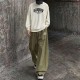 AMIRI 2026秋冬新作 スノーウォッシュ カレッジロゴ クルーネックスウェットシャツ 杏色 男女兼用 メンズ レディース