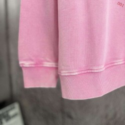 AMIRI 2026秋冬新作 スノーウォッシュ カレッジロゴ クルーネックスウェットシャツ 粉色 男女兼用 メンズ レディース