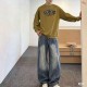 AMIRI 2026秋冬新作 スノーウォッシュ カレッジロゴ クルーネックスウェットシャツ 岩石灰 男女兼用 メンズ レディース