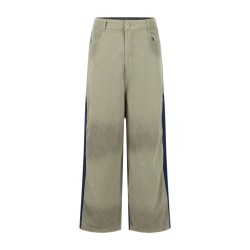 バレンシアガ 25FW カラーブロック パッチワーク ワイドパンツ ワークパンツ バギーパンツ メンズ レディース