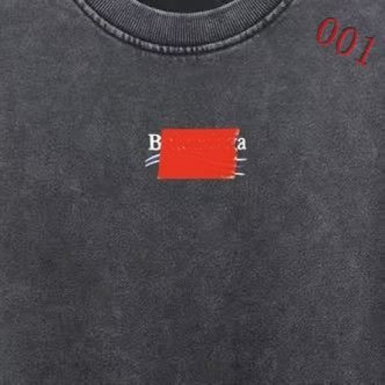 BALENCIAGA 2026秋冬新作 スノーウォッシュ テープディテール クルーネックスウェットシャツ 男女兼用 メンズ レディース