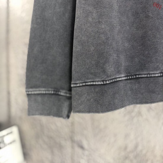 BALENCIAGA 2026秋冬新作 スノーウォッシュ テープディテール クルーネックスウェットシャツ 男女兼用 メンズ レディース
