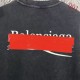 BALENCIAGA 2026秋冬新作 スノーウォッシュ テープディテール クルーネックスウェットシャツ 男女兼用 メンズ レディース