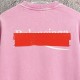 BALENCIAGA 2026秋冬新作 スノーウォッシュ テープディテール クルーネックスウェットシャツ 粉色 男女兼用 メンズ レディース