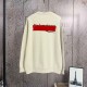 BALENCIAGA 2026秋冬新作 スノーウォッシュ テープディテール クルーネックスウェットシャツ 杏色 男女兼用 メンズ レディース