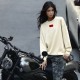 BALENCIAGA 2026秋冬新作 スノーウォッシュ テープディテール クルーネックスウェットシャツ 杏色 男女兼用 メンズ レディース