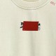 BALENCIAGA 2026秋冬新作 スノーウォッシュ テープディテール クルーネックスウェットシャツ 杏色 男女兼用 メンズ レディース