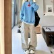 BALENCIAGA 2026秋冬新作 スノーウォッシュ テープディテール クルーネックスウェットシャツ 天蓝色 男女兼用 メンズ レディース