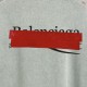 BALENCIAGA 2026秋冬新作 スノーウォッシュ テープディテール クルーネックスウェットシャツ 浅灰色 男女兼用 メンズ レディース