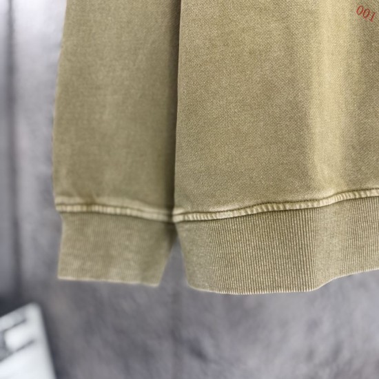 BALENCIAGA 2026秋冬新作 スノーウォッシュ テープディテール クルーネックスウェットシャツ 岩石灰 男女兼用 メンズ レディース