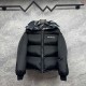 BALENCIAGA 2025新作 リバーシブル ロゴ総柄 中綿ジャケット ダウンジャケット 黒 男女兼用 メンズ レディース