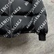 BALENCIAGA 2025新作 リバーシブル ロゴ総柄 中綿ジャケット ダウンジャケット 黒 男女兼用 メンズ レディース