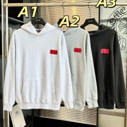 バレンシアガ 26FW レッド テープ ロゴ ヴィンテージ ダメージ フーディ オーバーサイズ パーカー メンズ レディース