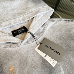 バレンシアガ 26FW 自由の女神 パリ ヴィンテージ ダメージ フーディ オーバーサイズ パーカー メンズ レディース