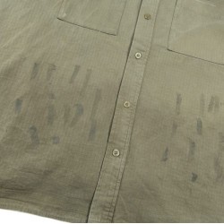 バレンシアガ 25FW カラーブロック パッチワーク ワークジャケット シャツジャケット ペイント加工 メンズ レディース