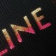 CELINE セリーヌ 渐变亮片刺绣 100%ウール フーデッドニットブルゾン 连帽ニット外套 黒 男女兼用 メンズ レディース