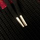 CELINE セリーヌ 渐变亮片刺绣 100%ウール フーデッドニットブルゾン 连帽ニット外套 黒 男女兼用 メンズ レディース