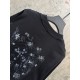クロムハーツ 26SS/AW 中空3D立体刺繍 直噴グラデーション ロングTシャツ カットソー 6609 白 黒 メンズ レディース