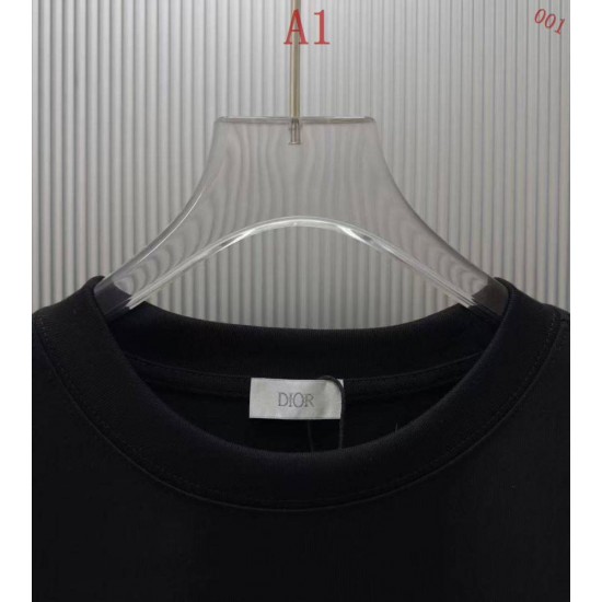 DIOR ディオール CDロゴ プリント クルーネックスウェットシャツ トレーナー 米白色 黑色 男女兼用 メンズ レディース 360g