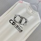 DIOR ディオール CDロゴ プリント クルーネックスウェットシャツ トレーナー 米白色 黑色 男女兼用 メンズ レディース 360g