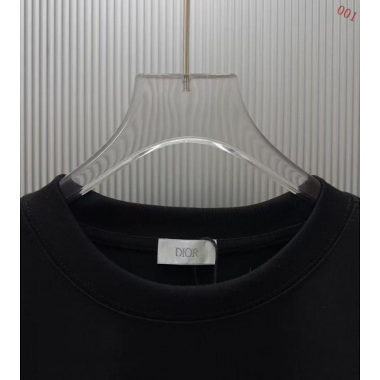 DIOR ディオール 刺繍ロゴ クルーネックスウェットシャツ トレーナー 米白色 黑色 男女兼用 メンズ レディース 360g