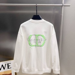 DIOR 2026秋冬新作 シリコン発泡ロゴ クルーネックスウェットシャツ トレーナー 黒 白 男女兼用 メンズ レディース