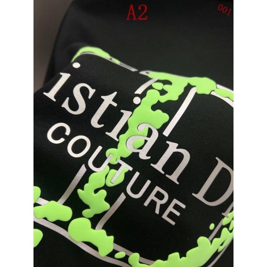 DIOR 2026秋冬新作 シリコン発泡ロゴ クルーネックスウェットシャツ トレーナー 黒 白 男女兼用 メンズ レディース