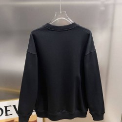 ディオール 2026AW クラシックロゴ 立体シリコン＆発泡加工 クルーネック スウェット トレーナー 黒 白 メンズ レディース