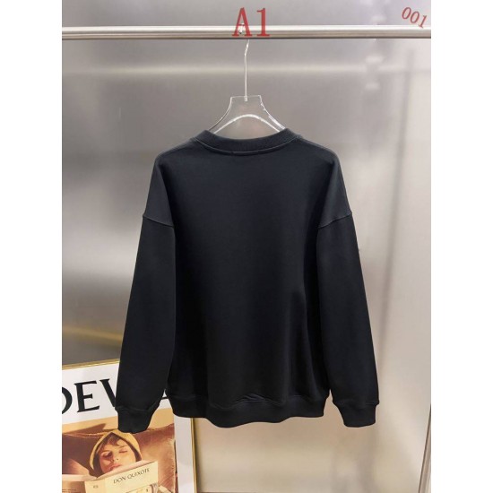 ディオール 2026AW クラシックロゴ 立体シリコン＆発泡加工 クルーネック スウェット トレーナー 黒 白 メンズ レディース