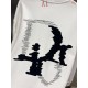 ディオール 2026AW クラシックロゴ 立体シリコン＆発泡加工 クルーネック スウェット トレーナー 黒 白 メンズ レディース