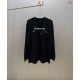 ジバンシー ロゴプリント クルーネック 長袖スウェットシャツ Tシャツ オフホワイト ブラック メンズ レディース