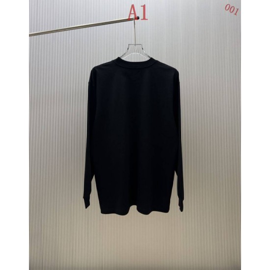 ジバンシー ロゴプリント クルーネック 長袖スウェットシャツ Tシャツ オフホワイト ブラック メンズ レディース