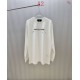 ジバンシー ロゴプリント クルーネック 長袖スウェットシャツ Tシャツ オフホワイト ブラック メンズ レディース