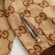 GUCCI グッチ 2026早春新作 ジャンボGG スーパーGG 総柄 ウェビングライン（赤緑） ジップアップ フーディ パーカー キャメル 男女兼用
