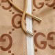 GUCCI グッチ 2026早春新作 ジャンボGG スーパーGG 総柄 ウェビングライン（赤緑） ジップアップ フーディ パーカー キャメル 男女兼用