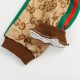 GUCCI グッチ 2026早春新作 ジャンボGG スーパーGG 総柄 ウェビングライン（赤緑） ジョガーパンツ トラックパンツ キャメル 男女兼用