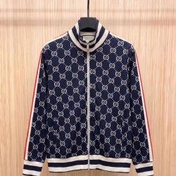 GUCCI グッチ ダブルG 総柄 スタンドカラー トラックジャケット ジャージ ブルゾン ブラック×レッド 男女兼用