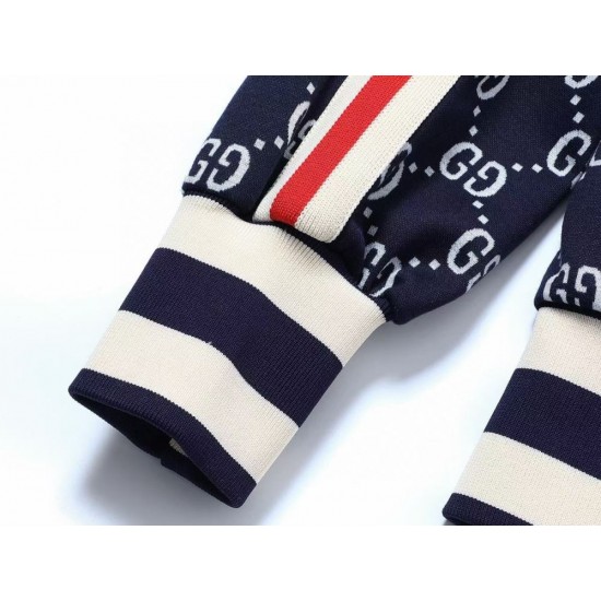 GUCCI グッチ ダブルG 総柄 スタンドカラー トラックジャケット ジャージ ブルゾン ブラック×レッド 男女兼用