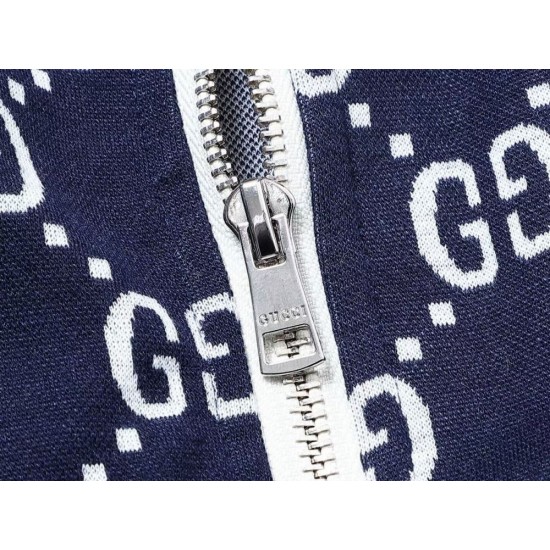GUCCI グッチ ダブルG 総柄 スタンドカラー トラックジャケット ジャージ ブルゾン ブラック×レッド 男女兼用