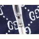 GUCCI グッチ ダブルG 総柄 スタンドカラー トラックジャケット ジャージ ブルゾン ブラック×レッド 男女兼用