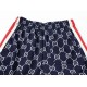 GUCCI グッチ ダブルG 総柄 サイドリボン ジョガーパンツ トラックパンツ ブルー×レッド 男女兼用