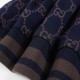 GUCCI グッチ 早春コレクション GG総柄 ニットジャージ トラックジャケット ブルゾン ダークネイビー×グレー 男女兼用