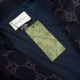 GUCCI グッチ 早春コレクション GG総柄 ニットジャージ トラックジャケット ブルゾン ダークネイビー×グレー 男女兼用