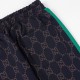GUCCI グッチ 早春コレクション GG総柄 ニットジャージ トラックパンツ ジョガーパンツ ダークネイビー×グレー 男女兼用