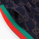 GUCCI グッチ 早春コレクション GG総柄 ニットジャージ トラックパンツ ジョガーパンツ ダークネイビー×グレー 男女兼用