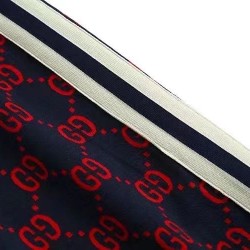 GUCCI グッチ ダブルG 総柄 スタンドカラー トラックジャケット ジャージ ブルゾン ブラック×レッド 男女兼用