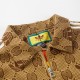 GUCCI × adidas グッチ アディダス コラボ ダブルG トレフォイル 三つ葉ロゴ 総柄 トラックジャケット ブルゾン キャメル 男女兼用
