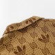 GUCCI × adidas グッチ アディダス コラボ ダブルG トレフォイル 三つ葉ロゴ 総柄 トラックジャケット ブルゾン キャメル 男女兼用