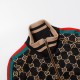 GUCCI グッチ ダブルG 総柄 赤緑ウェビングライン スタンドカラー トラックジャケット ジャージ ブルゾン ブラック×マルチカラー 男女兼用