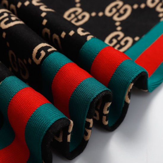 GUCCI グッチ ダブルG 総柄 赤緑ウェビングライン スタンドカラー トラックジャケット ジャージ ブルゾン ブラック×マルチカラー 男女兼用